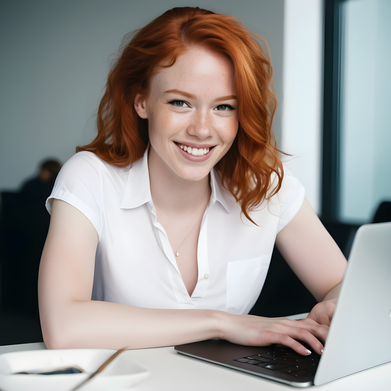 joliefille fille rousse developpement web